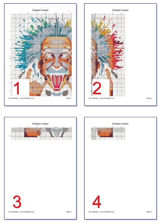 Mapa de páginas del patrón de punto de cruz de Einstein
