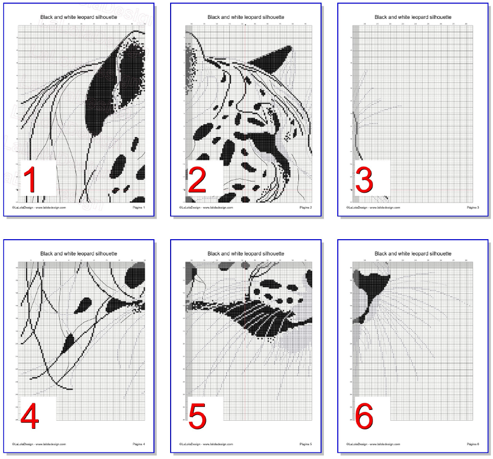 Mapa de páginas del patrón de leopardo en PDF